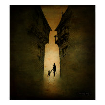 Skriv ut Alley för hemlig Mörk