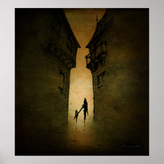 Skriv ut Alley för hemlig Mörk Poster