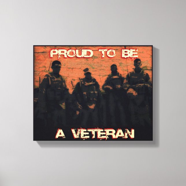 Skriv ut amerikansk veteran Wrapped Canvas (Framsida)