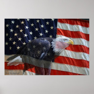 Skriv ut amerikanska Flagga Poster
