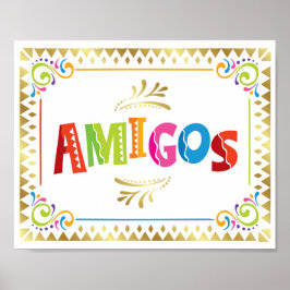 Skriv ut AMIGOS Fiesta Party Poster