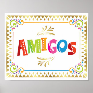 Skriv ut AMIGOS Fiesta Party Poster