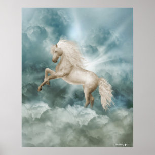 Skriv ut änglar Fae Unicorns Poster