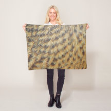 Skriv ut anka Feather Mönster Guld Brown Animal