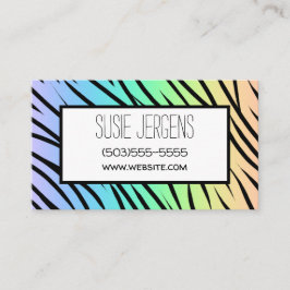 Skriv ut Anpassadet Pastel Rainbow Tiger Visitkort