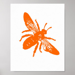 Skriv ut anpassningsbar Färg Bee Poster