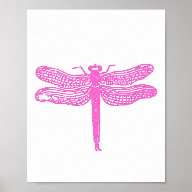 Skriv ut anpassningsbar Färg Dragonfly Poster (Framsidan)