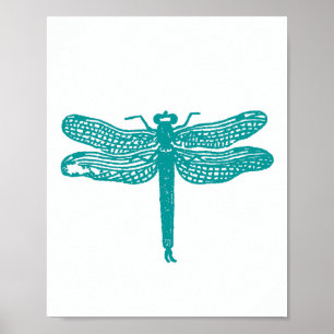 Skriv ut anpassningsbar Färg Dragonfly Poster