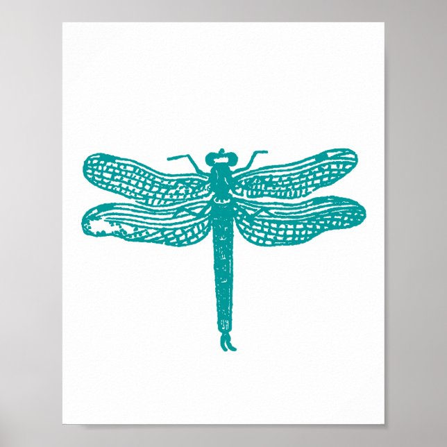 Skriv ut anpassningsbar Färg Dragonfly Poster (Framsidan)