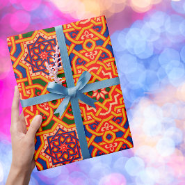 Skriv ut antika färgade mattor presentpapper