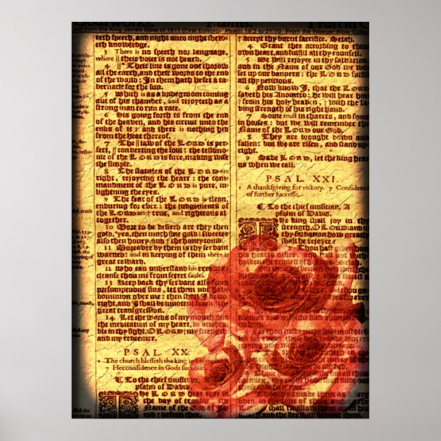 Skriv ut antika psalms & Ro Poster (Framsidan)