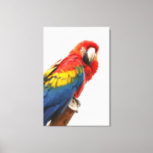 Skriv ut arbetsytan för scarlet Macaw Canvastryck