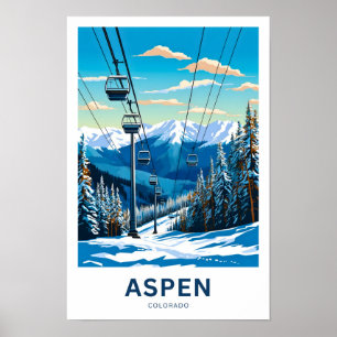 Skriv ut aspen Colorado Travel Poster