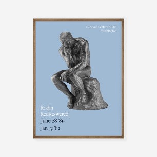 Skriv ut Auguste Rodin Thinker Art Exhibition Poster