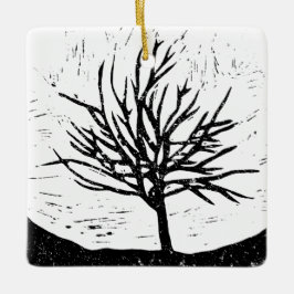 Skriv ut automatiskt Träd Lino Julgransprydnad Keramik