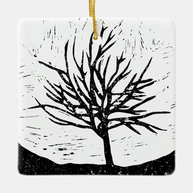 Skriv ut automatiskt Träd Lino Julgransprydnad Keramik (Framsida)