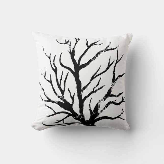 Skriv ut automatiskt Träd Lino Kudde (Framsida)