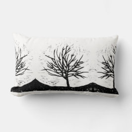 Skriv ut automatiskt Träd Lino Lumbarkudde