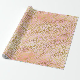 Skriv ut  av Rosa Tie Dye Guld Leopard Presentpapper