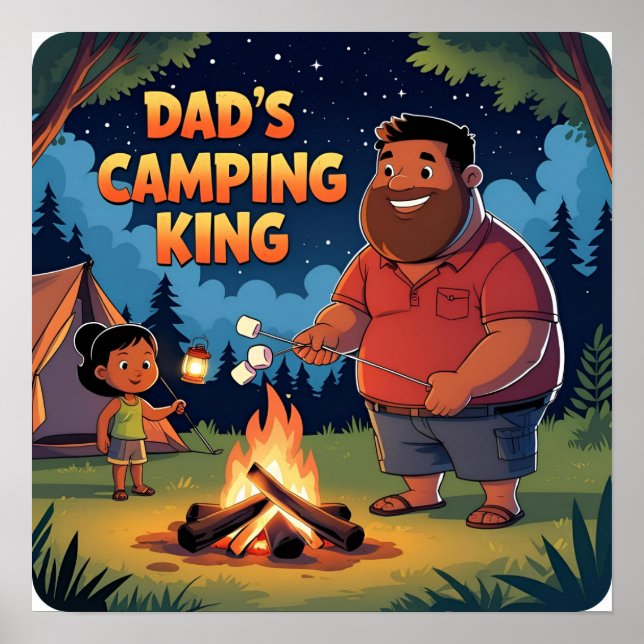 Skriv ut Äventyr Digital Camping  Poster Print i p (Framsidan)