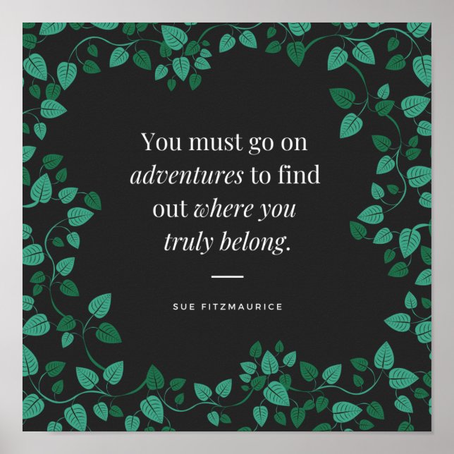 Skriv ut äventyr Löv Poster (Framsidan)