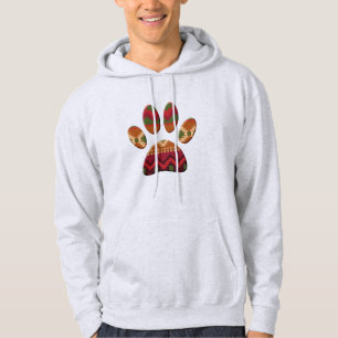 Skriv ut Aztec Mönster Hund Paw Hoodie
