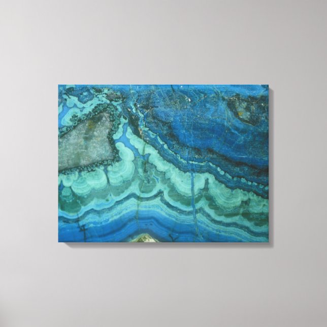 Skriv ut Azurite Malachite Wrapped Canvas (Framsida)