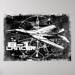 Skriv ut B-1-lansare Poster