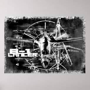Skriv ut B-1-lansare Poster