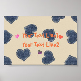 Skriv ut Baby Barn i hjärtregn Poster