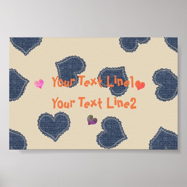 Skriv ut Baby Barn i hjärtregn Poster (Framsidan)