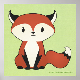 Skriv ut baby Fox Poster