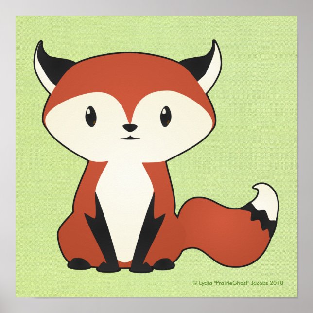 Skriv ut baby Fox Poster (Framsidan)