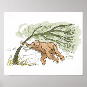 Skriv ut baby Mammoth Poster