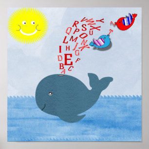 Skriv ut Baby Nursery i Cute Sunshine Alphabet Wha Poster