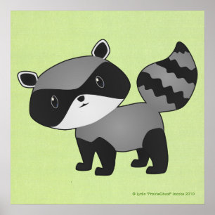 Skriv ut baby Raccoon Poster
