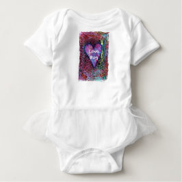 Skriv ut Baby Tutu på hjärtdjur T Shirt