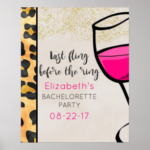 Skriv ut Bachelorette senast före Vilden Ring Poster
