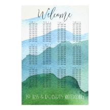 Skriv ut Backe BQ Bröllop-sätesdiagram för vattenf