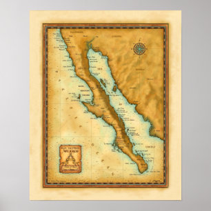 Skriv ut, Baja 16 x 20 Poster