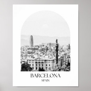 Skriv ut Barcelona Spain Arch Photo Print Poster