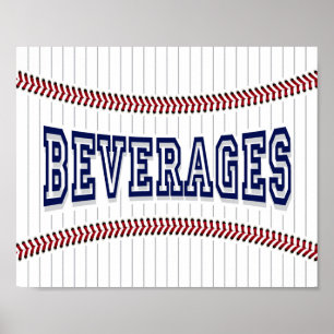 Skriv ut Baskeball Party BEVERAGES-signatur Poster