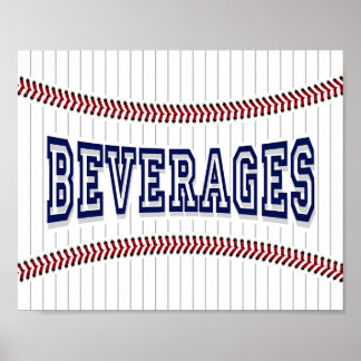 Skriv ut Baskeball Party BEVERAGES-signatur Poster