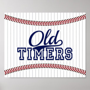 Skriv ut Baskeball Party OLD TIMERS-skylt Poster