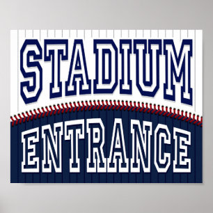 Skriv ut Baskeball Party STADIUM ENTRANCE-tecken Poster