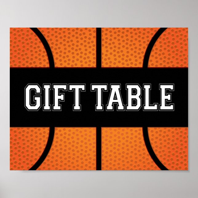 Skriv ut Basketball Party GIFT BORD Poster (Framsidan)