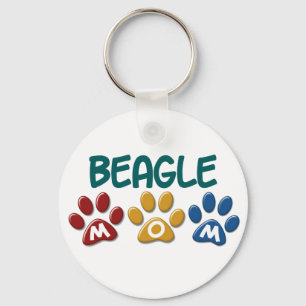 Skriv ut BEAGLE MAMMA Paw Nyckelring