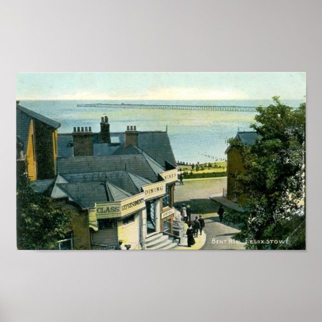 Skriv ut - Bent Backe, Felixstowe, Suffolk Poster (Framsidan)