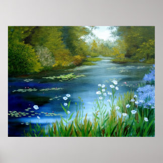 Skriv ut blå poppies poster