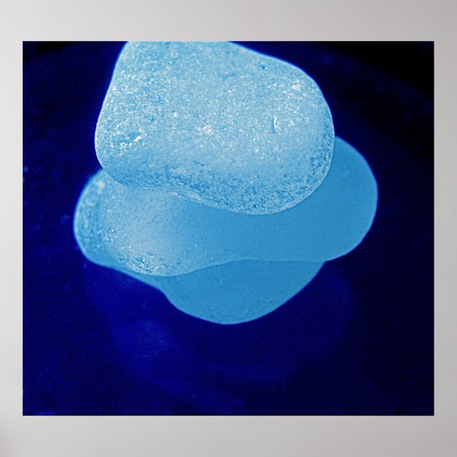 Skriv ut blå reflektioner poster (Framsidan)